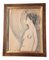 Modernist Female Nude, Charcoal Drawing, 1960s 1
