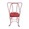 Vintage Cherry Red Iron Chair 4