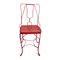 Vintage Cherry Red Iron Chair 2