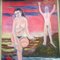Nudi nel paesaggio, anni '70, Acrilico su tela, con cornice, Immagine 2