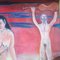 Nudes in Landscape, 1970s, Acrylic on Canvas, Framed, Image 4