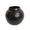 Vintage Black Village Ceramic Pot 7