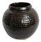 Vintage Black Village Ceramic Pot 1