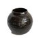 Vintage Black Village Ceramic Pot 2