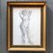 Female Nude Sketch, 1970s, Charcoal on Paper, Framed 7