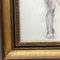Boceto de desnudo femenino, años 70, carboncillo sobre papel, enmarcado, Imagen 3