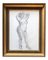 Boceto de desnudo femenino, años 70, carboncillo sobre papel, enmarcado, Imagen 1
