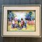 Children with Flower Cart, 1970s, Painting on Canvas, Framed 8