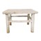 Mid 20th Century White Wash Wood Farm Side Table, Image 7