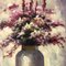 Natura morta floreale, anni '60, dipinto su tela, con cornice, Immagine 2