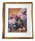 Still Life with Pink Roses, 1960s, Pastel Drawing, Framed 1