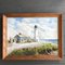Maine costiero, anni '50, dipinto su tela, con cornice, Immagine 6