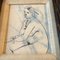Nudo femminile astratto, anni '50, disegno a china, con cornice, Immagine 2