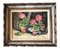 Natura morta con gerani e cesto, anni '70, dipinto su tela, con cornice, Immagine 1