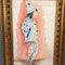 Chica con traje, años 40, Acuarela sobre papel, Enmarcada, Imagen 2