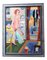 Interno di nudo femminile modernista, anni '70, dipinto su tela, Immagine 1