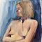 Estudio grande de mujeres desnudas, años 70, Acuarela sobre papel, Imagen 2