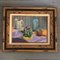 Bodegón con violetas, años 60, pintura sobre lienzo, enmarcado, Imagen 8