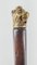 Gold Plated Lion Head Rosewood Cane 2