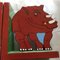 Handgefertigte Vintage Rhinoceros Kinderbuchstützen aus Holz, 2er Set 3