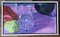 Natura morta astratta con palla da bowling, peperoni e forbici, anni 2000, dipinto su tela, con cornice, Immagine 3