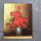 Bodegón de rosas rojas, años 50, Pintura sobre madera, Imagen 5