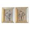 Abstract Female Nude Studies, 1950s, Charcoal, Framed, Set of 2 1