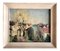 Dorfszene, 1940er, Gemälde auf Leinwand, gerahmt 1