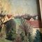 Dorfszene, 1940er, Gemälde auf Leinwand, gerahmt 4