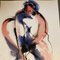 Desnudo femenino abstracto, años 80, Acuarela sobre papel, Imagen 2