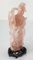 Chinese Carved Rose Quartz Crystal Guanyin Figure 2