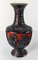 Chinese Chinoiserie Black and Red Cinnabar Lacquer Vase 3