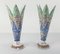 Middle Eastern Enameled Copper Vases, Set of 2 3