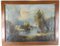 Artista europeo, paisaje de pesca continental, década de 1800, pintura sobre lienzo, Imagen 12