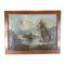 Artista europeo, paisaje de pesca continental, década de 1800, pintura sobre lienzo, Imagen 1