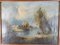 Artista europeo, paisaje de pesca continental, década de 1800, pintura sobre lienzo, Imagen 4