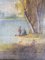 Artista europeo, paisaje de pesca continental, década de 1800, pintura sobre lienzo, Imagen 6