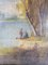 European Artist, Continental Landscape Fishing Scene, 1800s, Painting on Canvas, Image 6