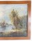 Artista europeo, paisaje de pesca continental, década de 1800, pintura sobre lienzo, Imagen 3