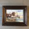 New England Rockport Impressionist Seaport, anni '60, dipinto su tela, con cornice, Immagine 4