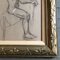 Nudo maschile in stile Academy, anni '50, carboncino, con cornice, Immagine 3