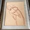 Female Nude, Sepia Drawing, 1950s, Artwork on Paper, Framed 2
