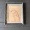 Nudo femminile, Disegno seppia, anni '50, opera d'arte su carta, con cornice, Immagine 5