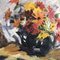 Bodegón floral Mid Century, años 70, pintura sobre lienzo, enmarcado, Imagen 2