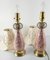 Mid-Century Hollywood Regency Pink and Gold Boudoir Table Lamps, Set of 2 6