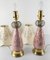 Lámparas de mesa Hollywood Regency Mid-Century en rosa y dorado. Juego de 2, Imagen 5