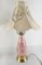 Lampade da tavolo Hollywood Regency Mid-Century Boudoir rosa e dorate, set di 2, Immagine 3