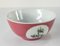 Chinese Pink Sgraffito and Peaches Bowl 11