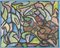 Pintura al óleo, Composición abstracta, Años 70, Enmarcado, Imagen 2