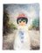Artista impresionista francés, Big Eyed Child, años 60, Pintura sobre lienzo, Imagen 1